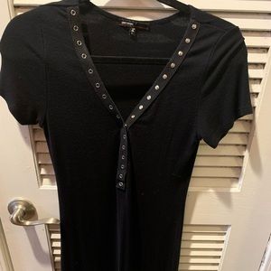 Soft form fitting button down dress